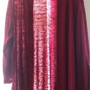 Size 2X burgundy cardy